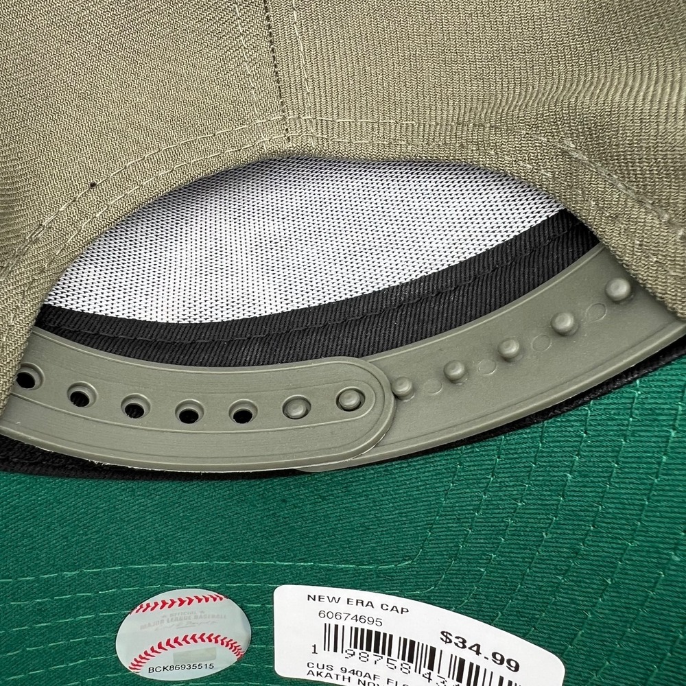 New‎ Era Oakland Athletics Olive Green Tonal Floral 9Forty A Frame Snapback Hat - Picture 6 of 8